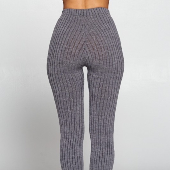 *Back In Stock* Heather Grey &Red Stacked Leggings - Picture 5 of 7